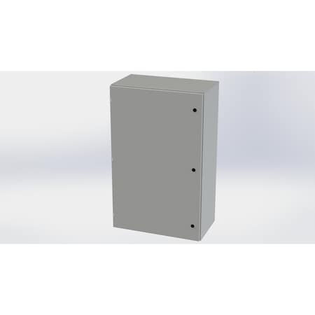 Saginaw Control & Engineering 1/4 Turn Latch Electrical Enclosures, 48 in H, 16 in D, 30 in W, NEMA 3R, 4, 12, 13, Carbon Steel SCE-48EL3016LP